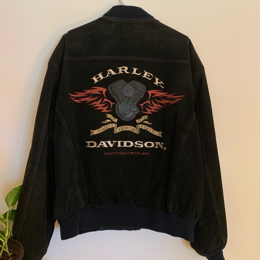 Harley Davidson Suede Jacket Mens Size XL